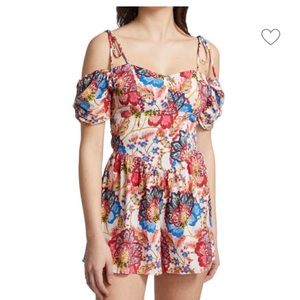 Worn once, Size M MISA LOS ANGELES Ruchika Floral Romper